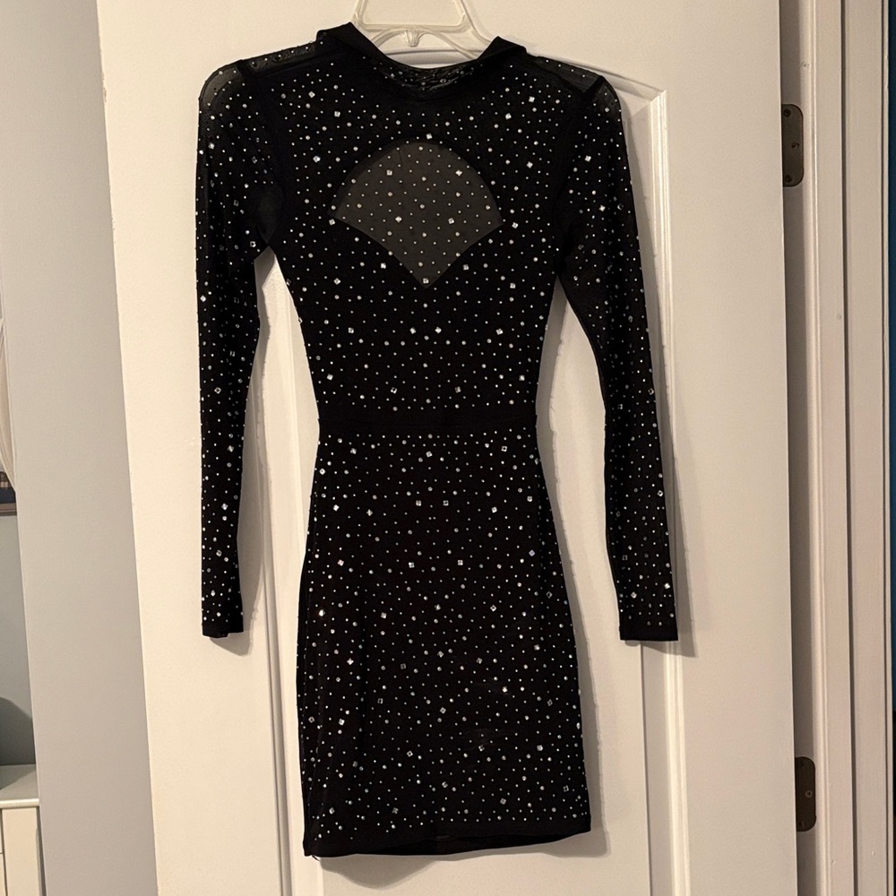 Sparkly little black dress